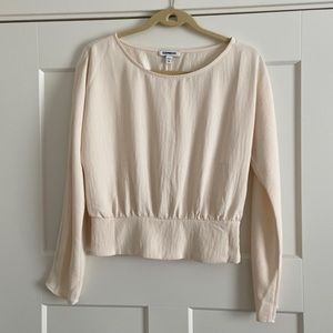 Express Cream Long Sleeve Blouse